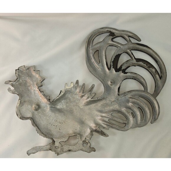 Cast Iron Rooster Wall Hangs by Midwest 16" x 12" Black‎ Vintage 1960s VG+ - Picture 12 of 14